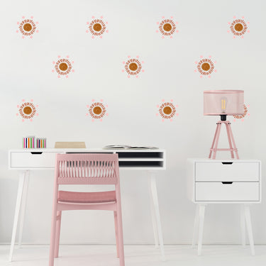 Polka Dot Sun Wall Decals
